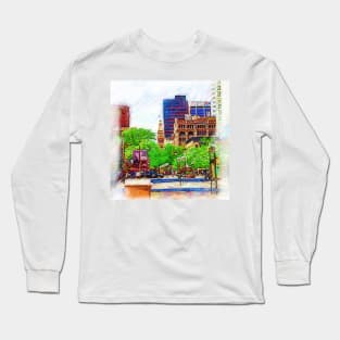 Denver Pedestrian Mall Sketched Long Sleeve T-Shirt